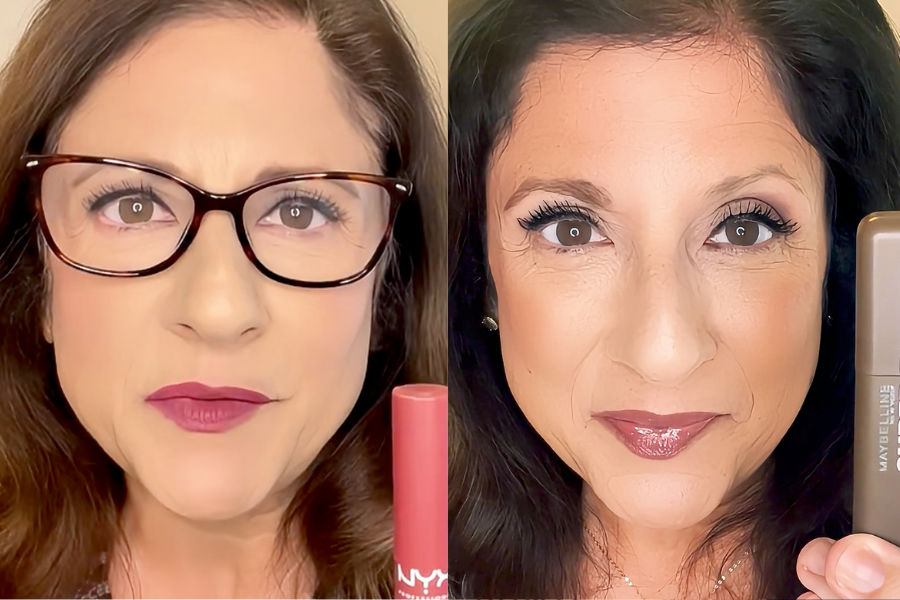 Dark Matte versus Soft Shimmery on Uneven Lips