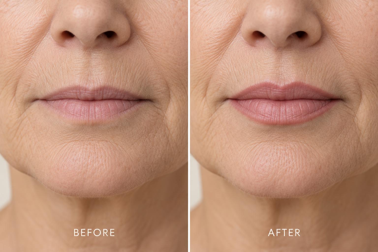 The effect of lip liner on mature lips