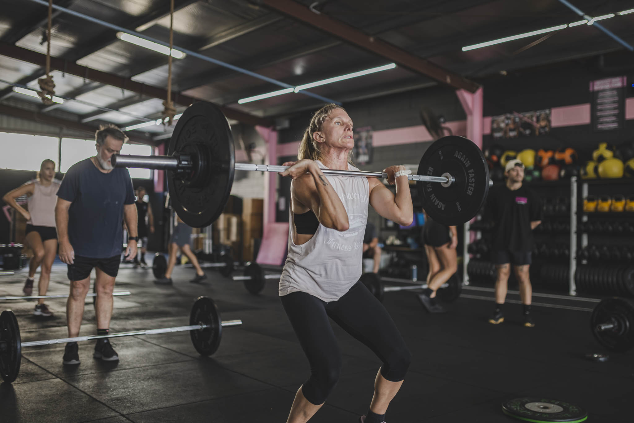 A back squat under the bar