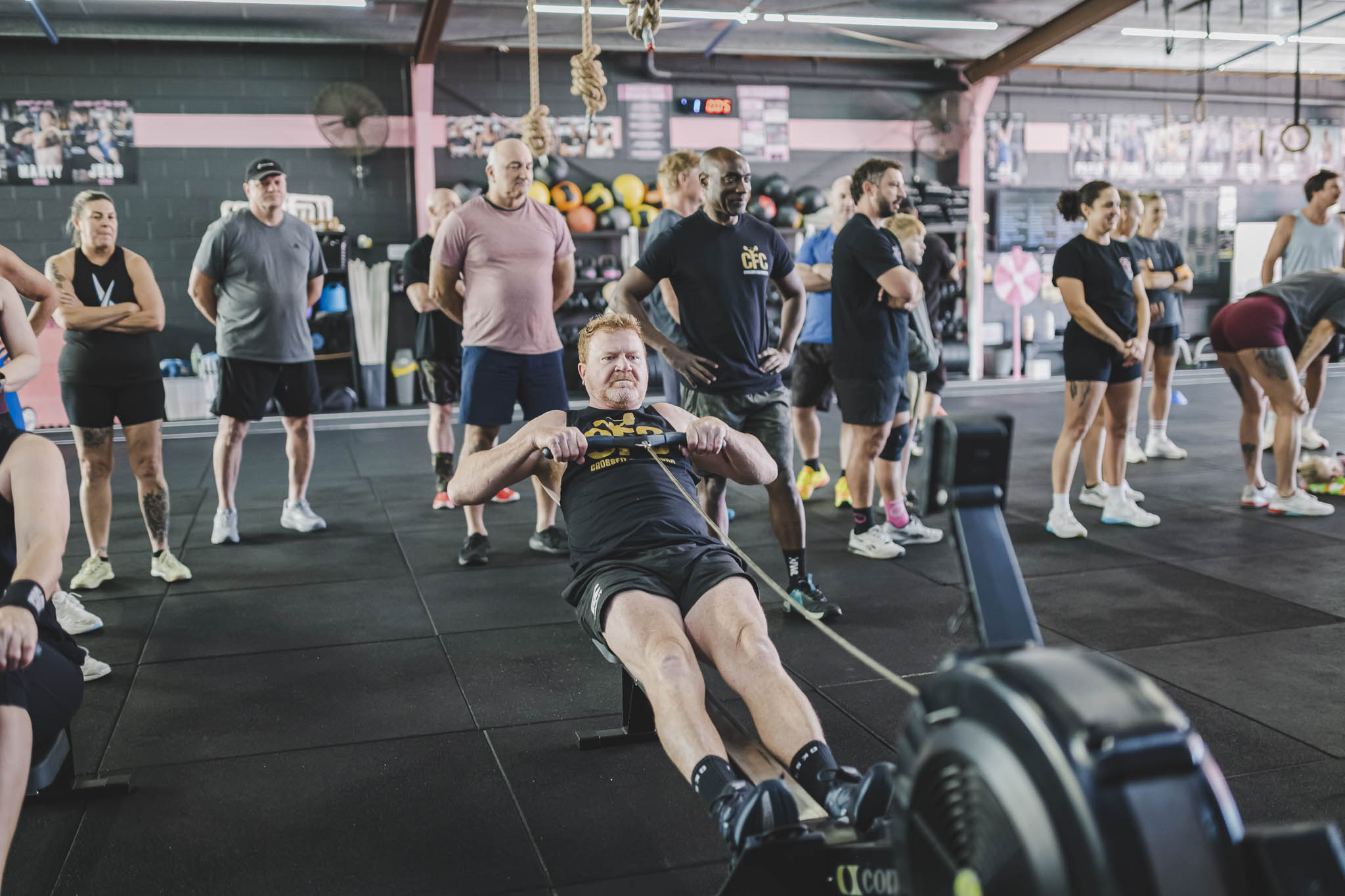 A member on the rower