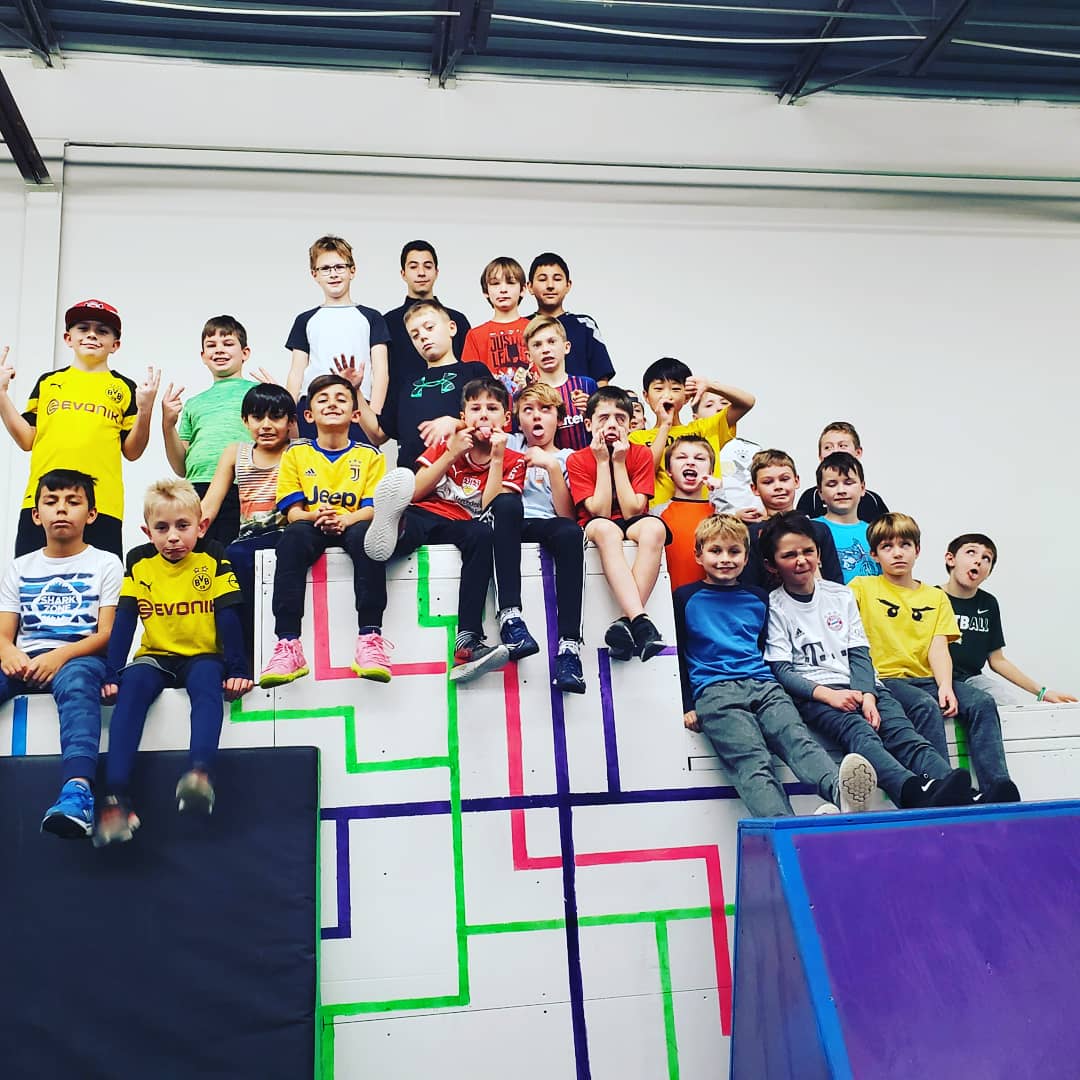 Kids parkour training