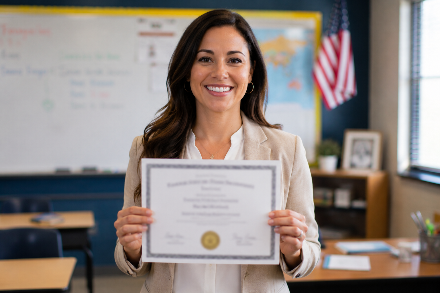 Teacher in online professional development