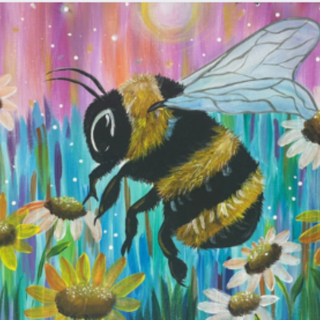 Queen Bee acrylic painting