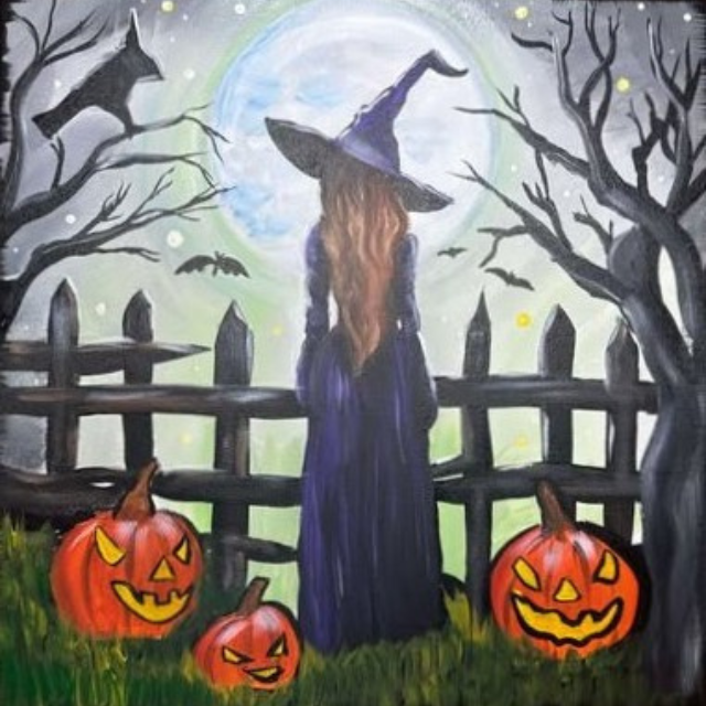 Witchy Woman acrylic painting