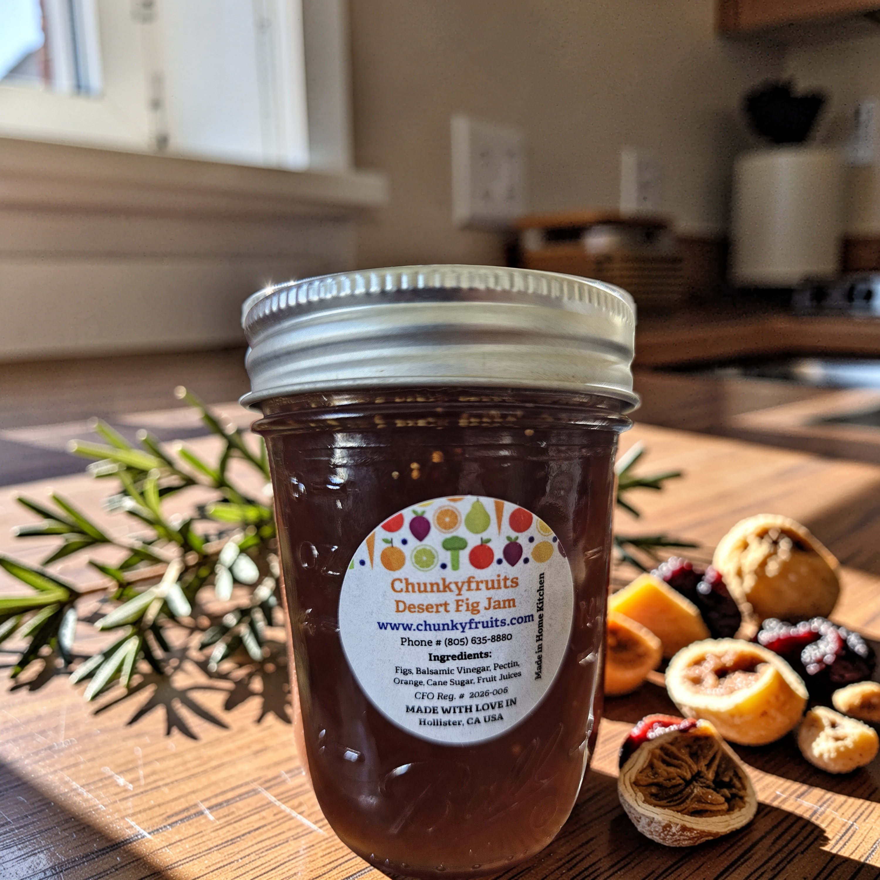 Labeled Dessert Figs jam jar