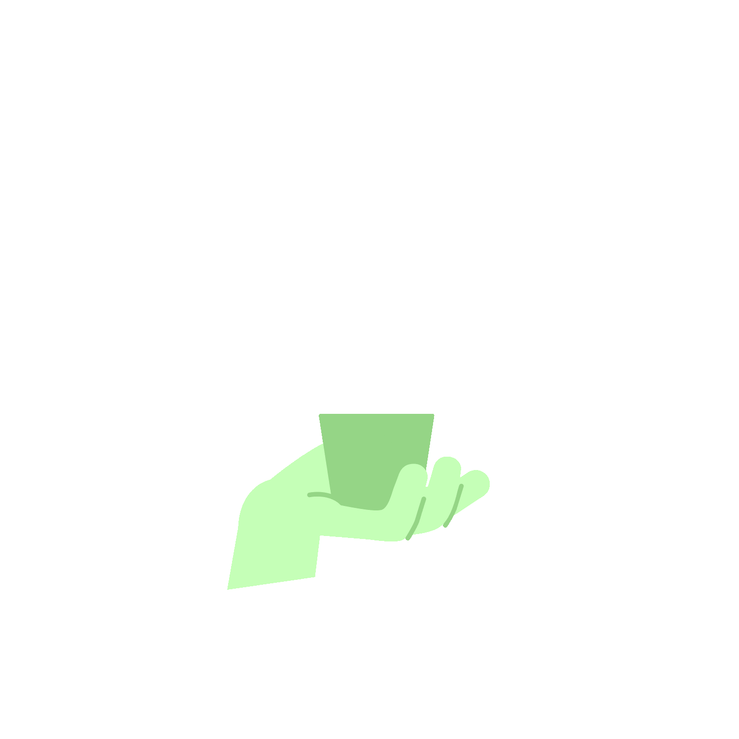 IcĂŽne dâune main tenant un jeune Paulownia en croissance