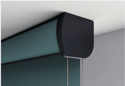 Roller blind full cassette with fabric insert
