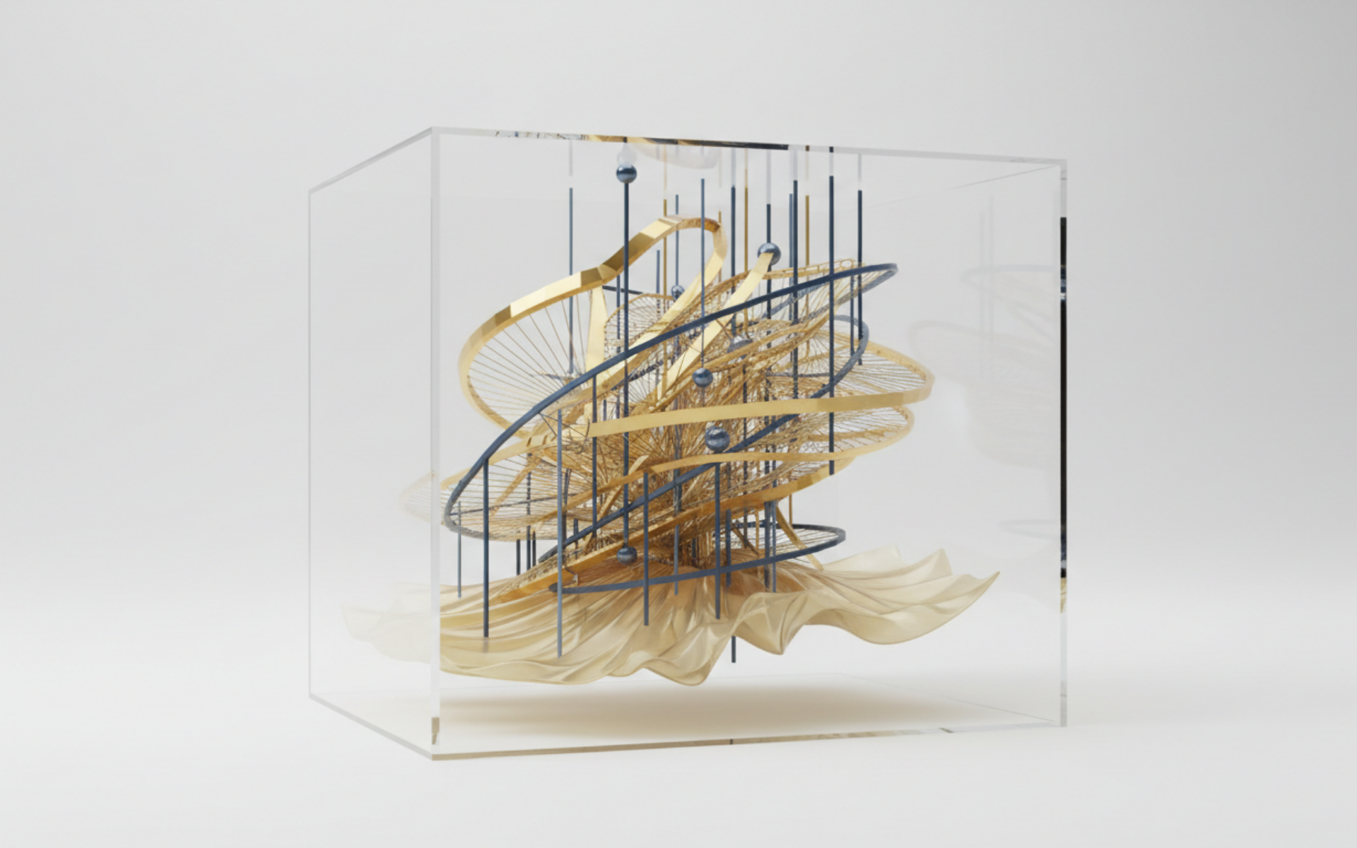 Abstract representation of the AI industry shift from wow to how