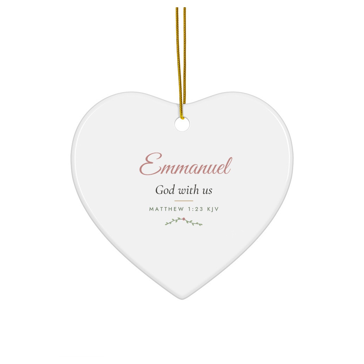 Emmanuel Heart Ornament