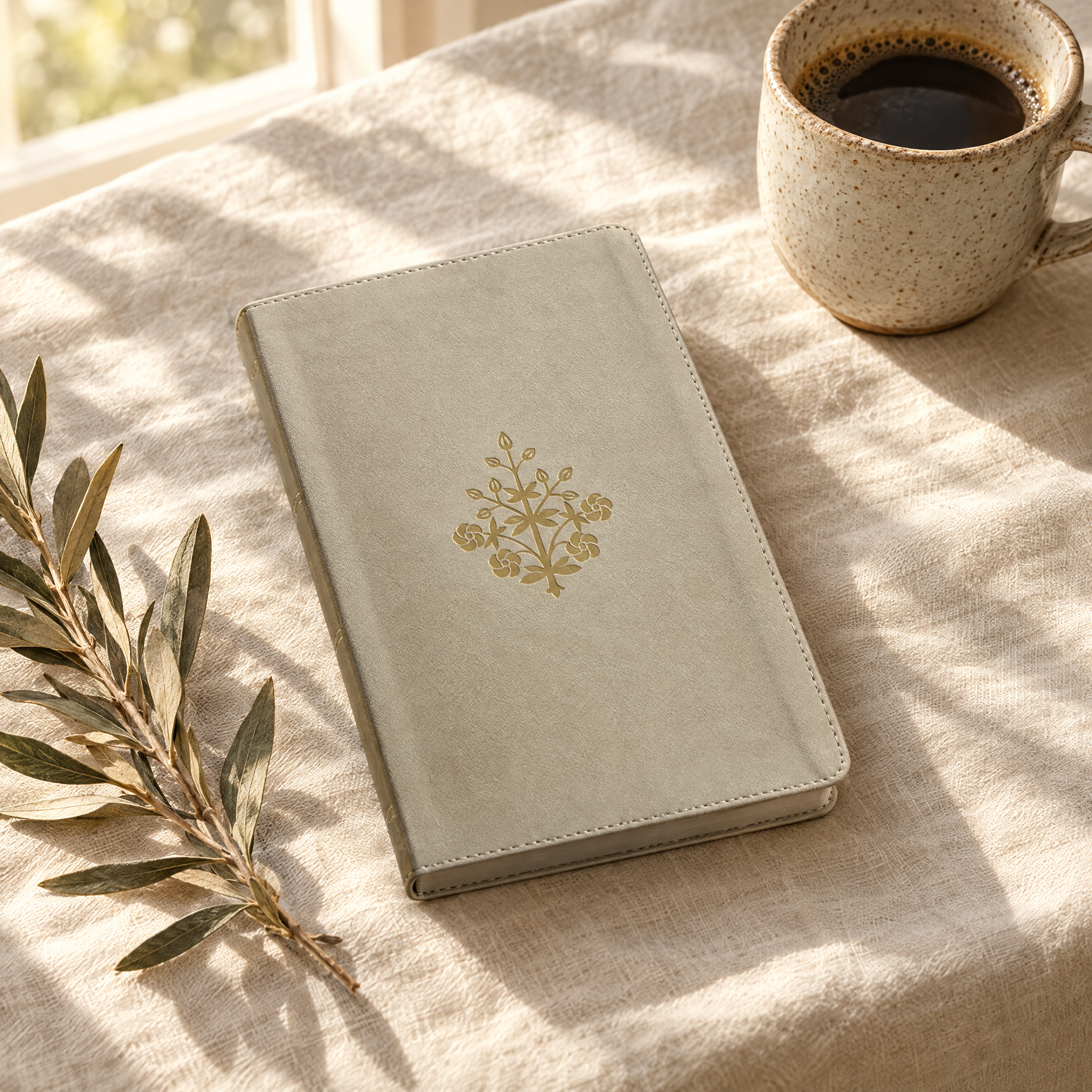ESV Thinline Bible, Red Letter (TruTone, Stone, Branch Design)