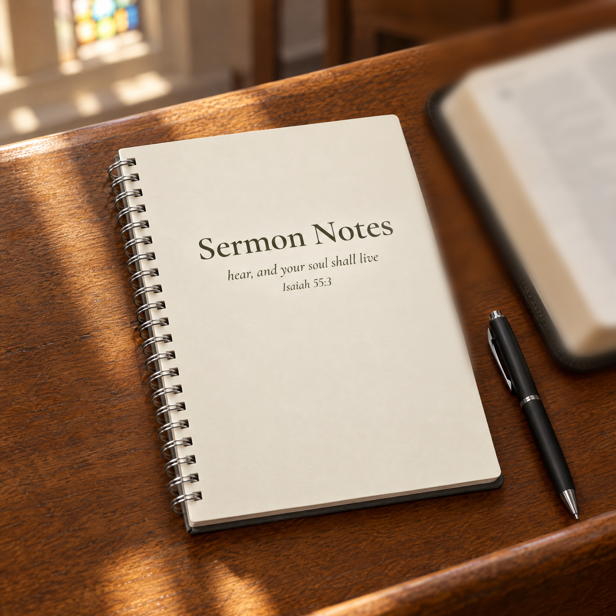 Sermon Notes Spiral Notebook