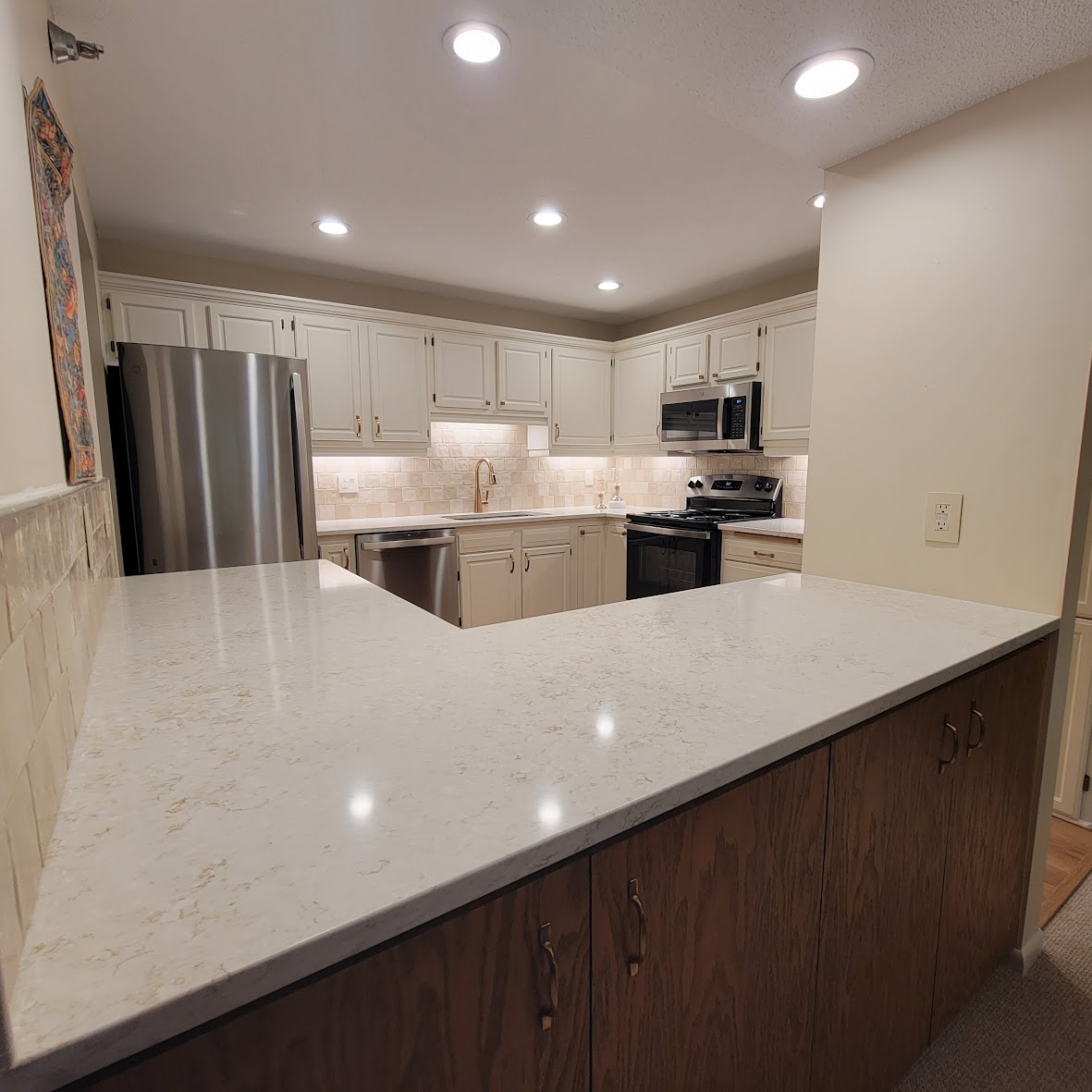 Guest bathroom renovation St Paul MN – tile and vanity update