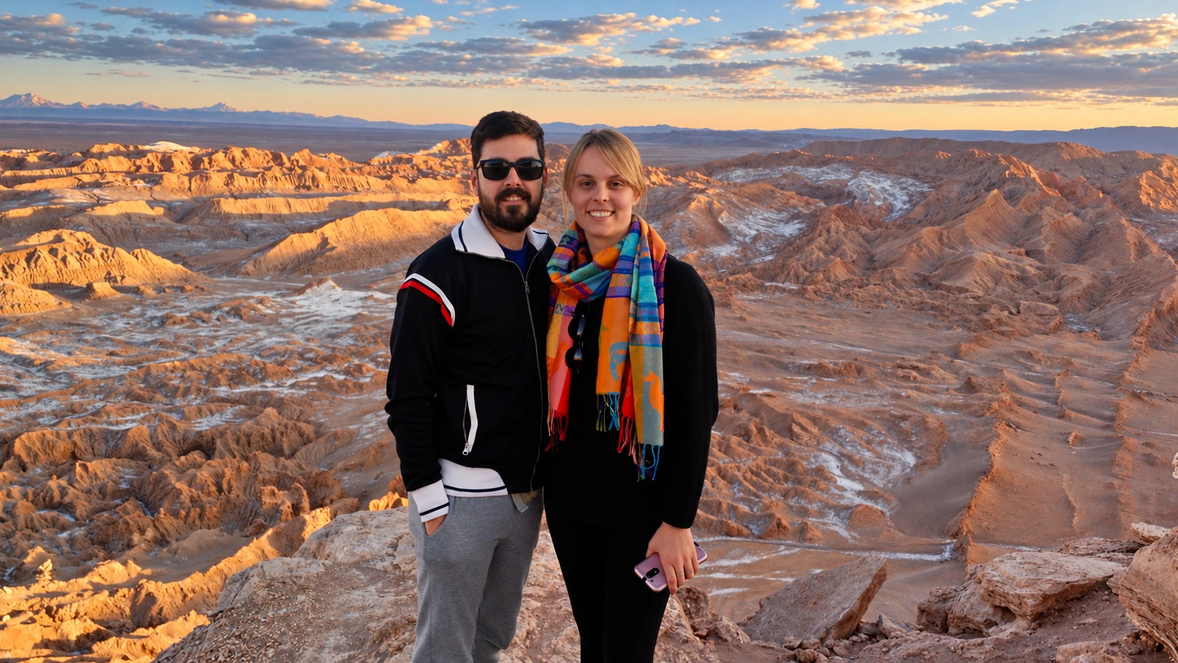 Jessica y Pablo durante uno de sus viajes