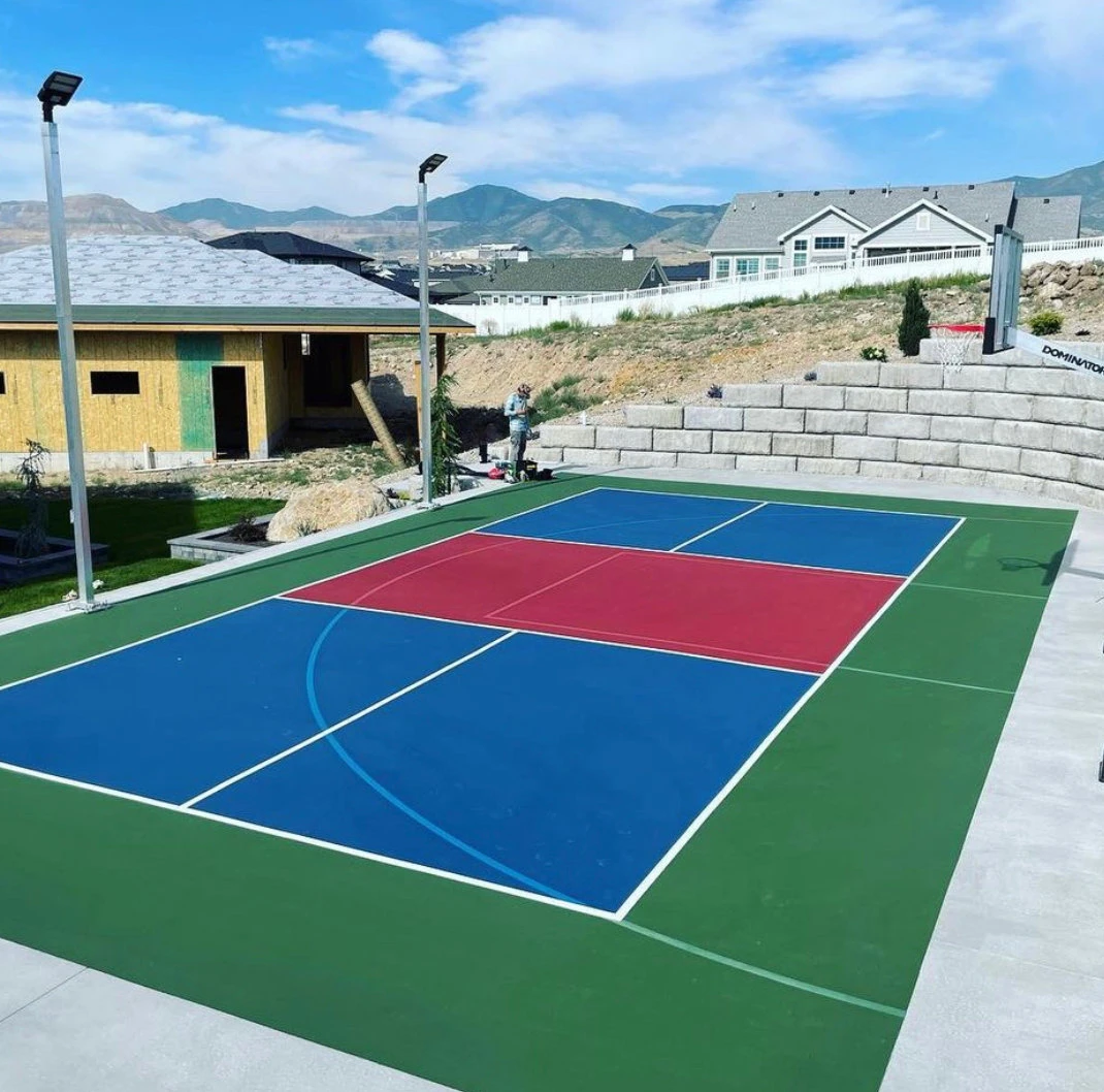 image of a basketball court with pickleball lines image of a basketball court with pickleball lines