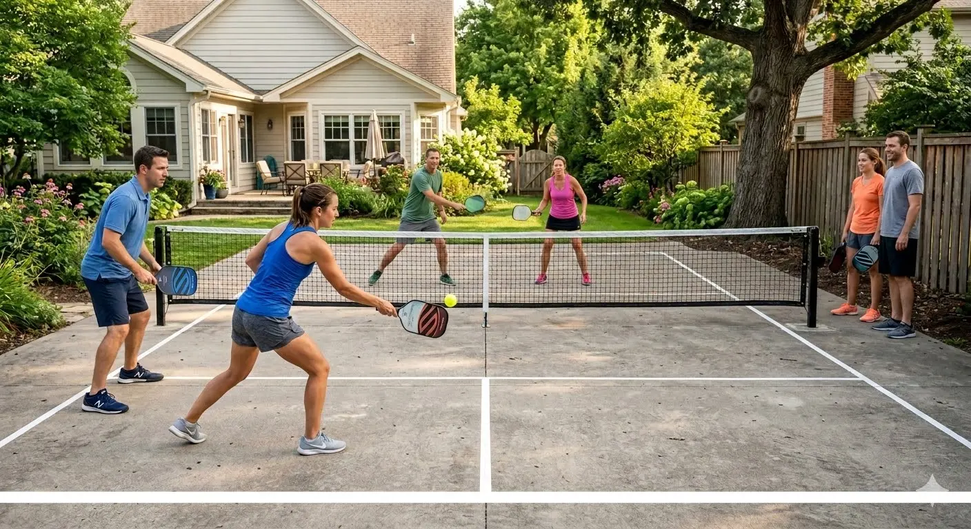 sample image of people playing pickleball for topic about how big is a pickleball court sample image of people playing pickleball for topic about how big is a pickleball court