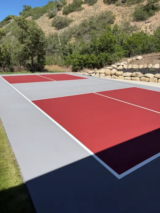 Red pickleball court