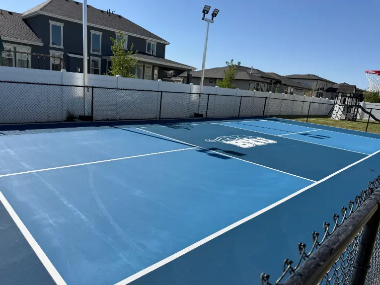 Blue multi sport court