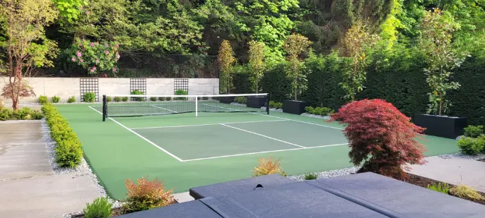 Green pickleball court