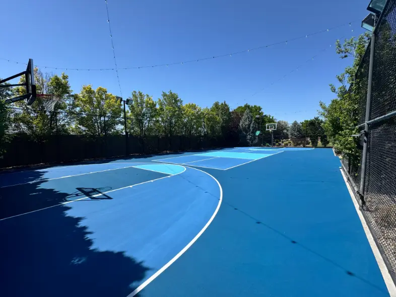 Blue full multi sport court