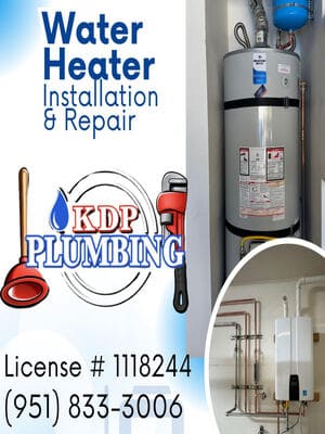Water heater installation in Corona