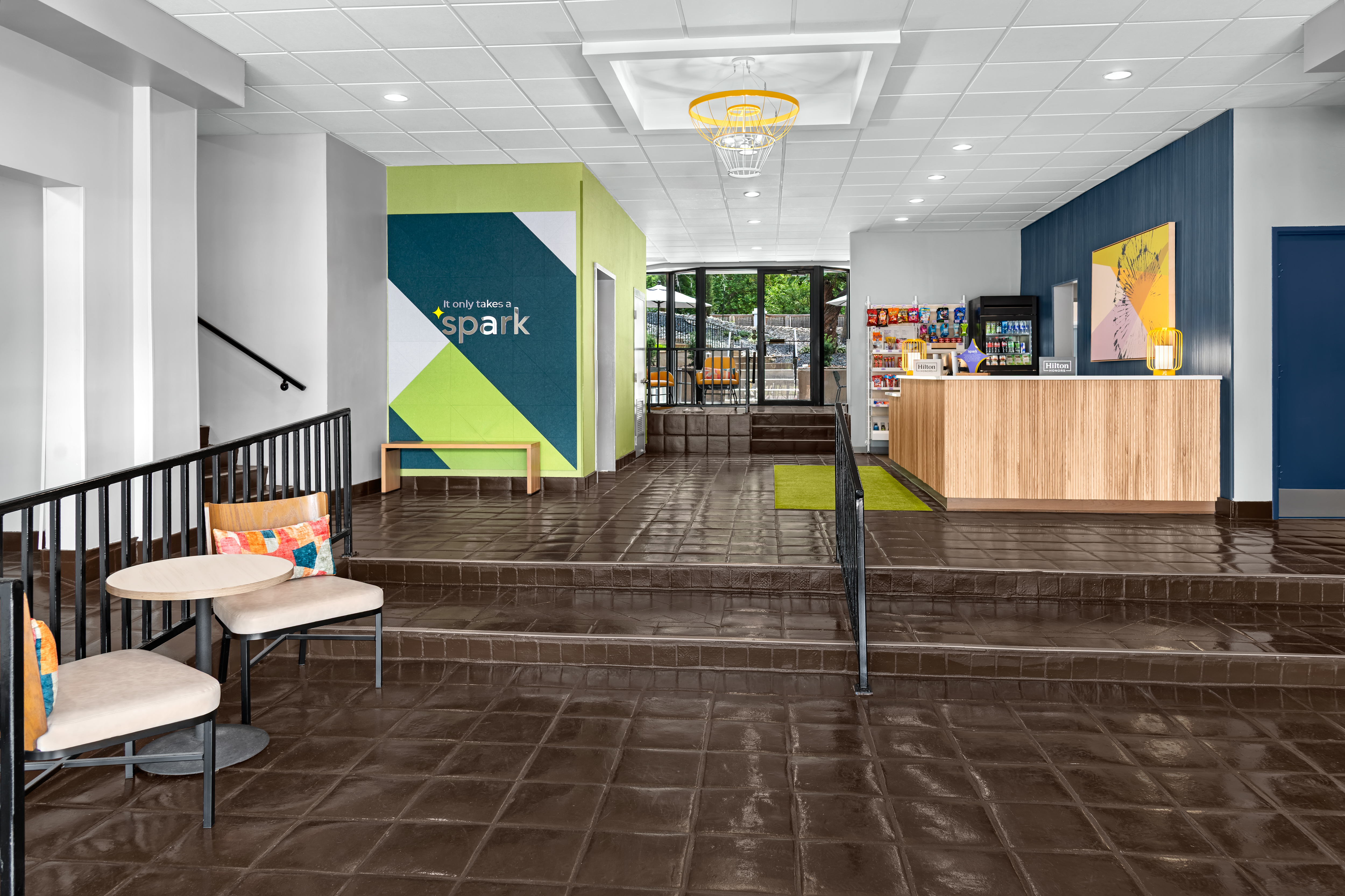 Hotel interior at Spark by Hilton Kansas City Plaza Streetcar