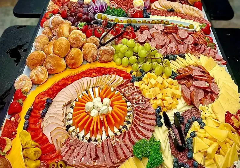 Main Event charcuterie and slider grazing table