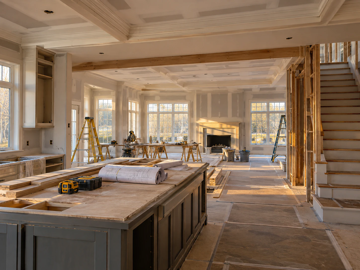 Licensed construction contractor working on a Ridgewood property