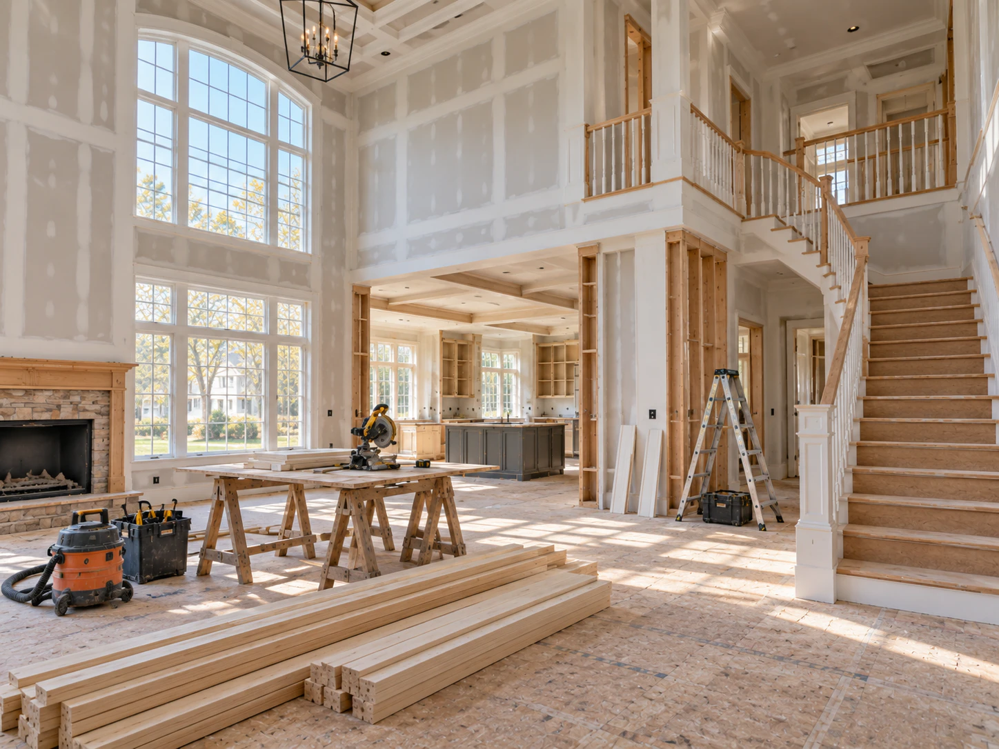 Organized construction project at a Ho-Ho-Kus, NJ property