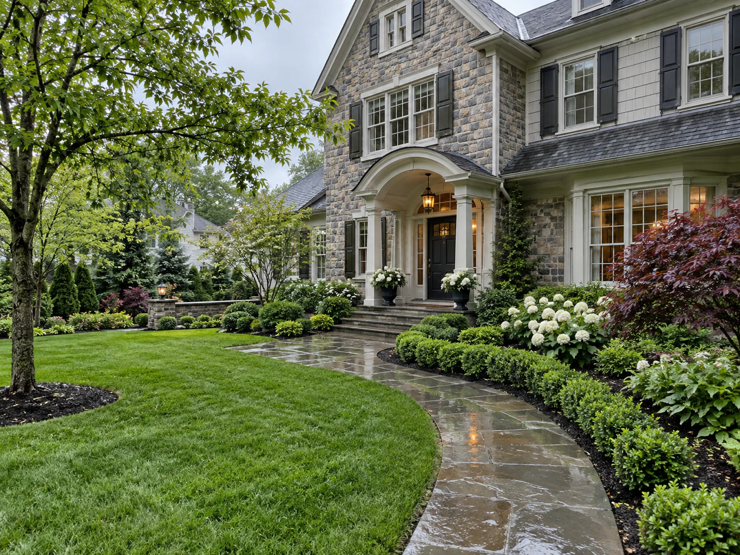 Landscaping services in Old Tappan, NJ for a cared-for residential yard