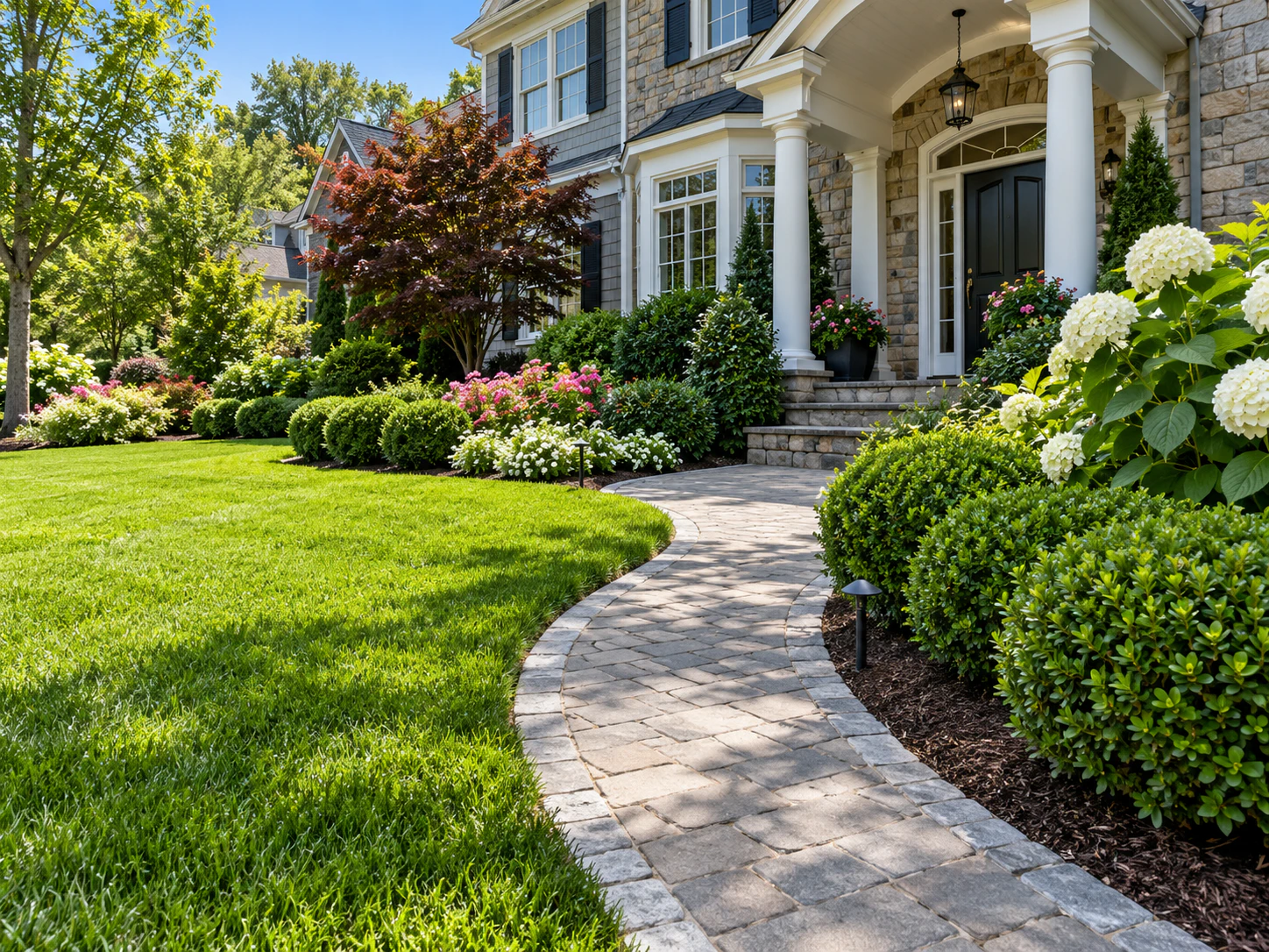 Landscape design for a welcoming residential property in Ridgewood, NJ