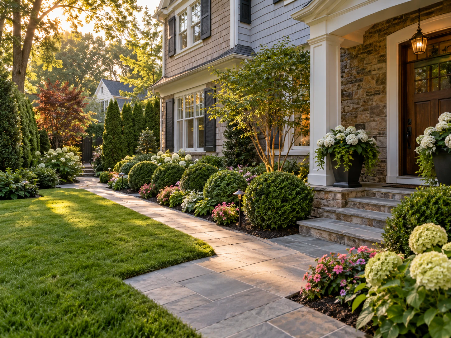Landscape maintenance services for a neat property