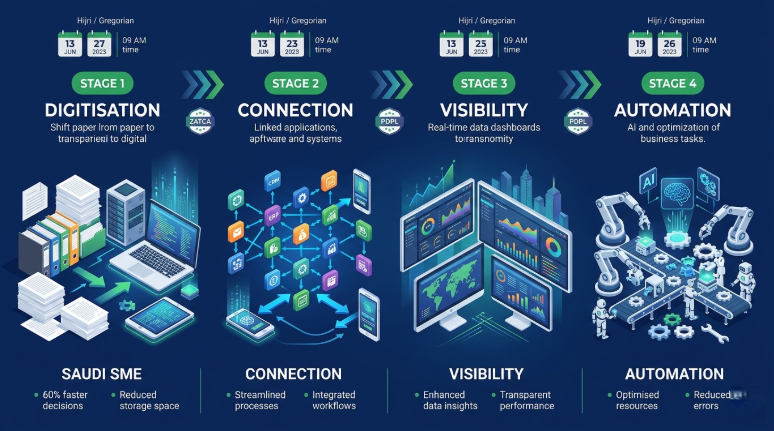 the four stages of digital transformation