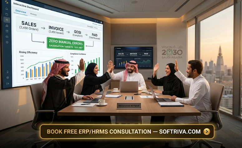 Book a Free ERP and HRMS Consultation at softriva.com
