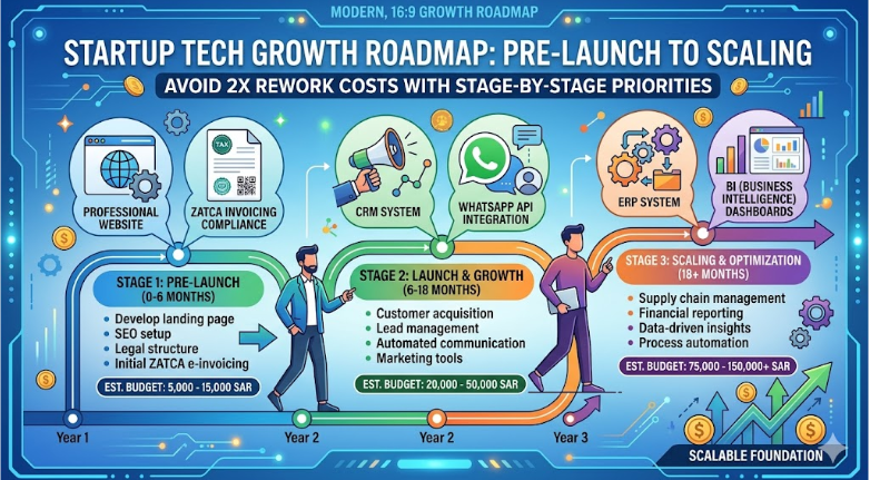 The IT Stack a Saudi Startup Needs at Each Stage The IT Stack a Saudi Startup Needs at Each Stage
