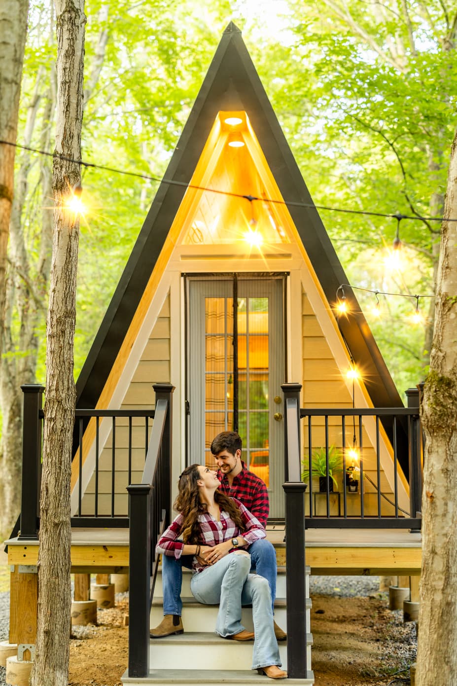 A cozy A-frame house