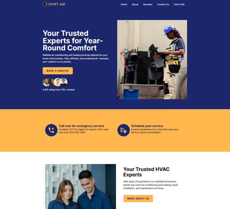 Conception de site web professionnel pour plombier local à Montréal