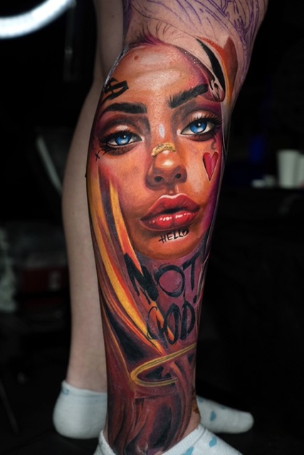 Vibrant color tattoo NYC Luis Farrera