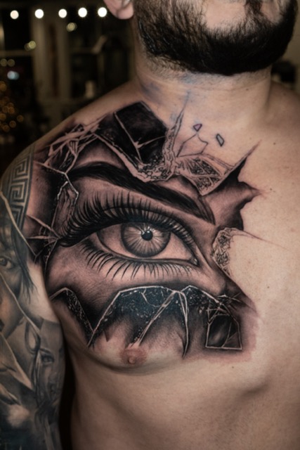 Black & Gray tattoo by Luis Farrera NYC 1