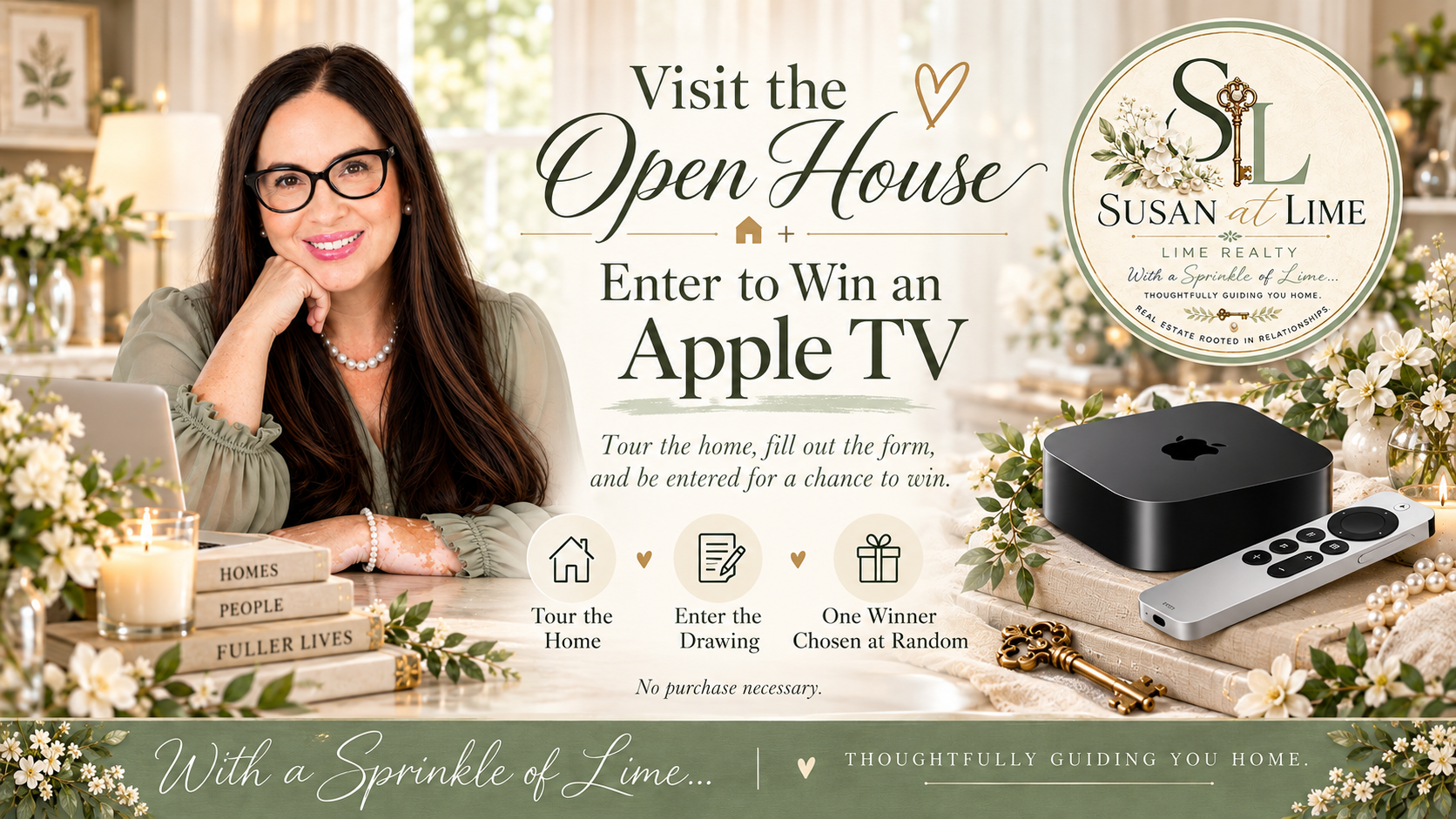 Visit an Open House and enter the Susan at Lime Quarterly Apple TV Giveaway