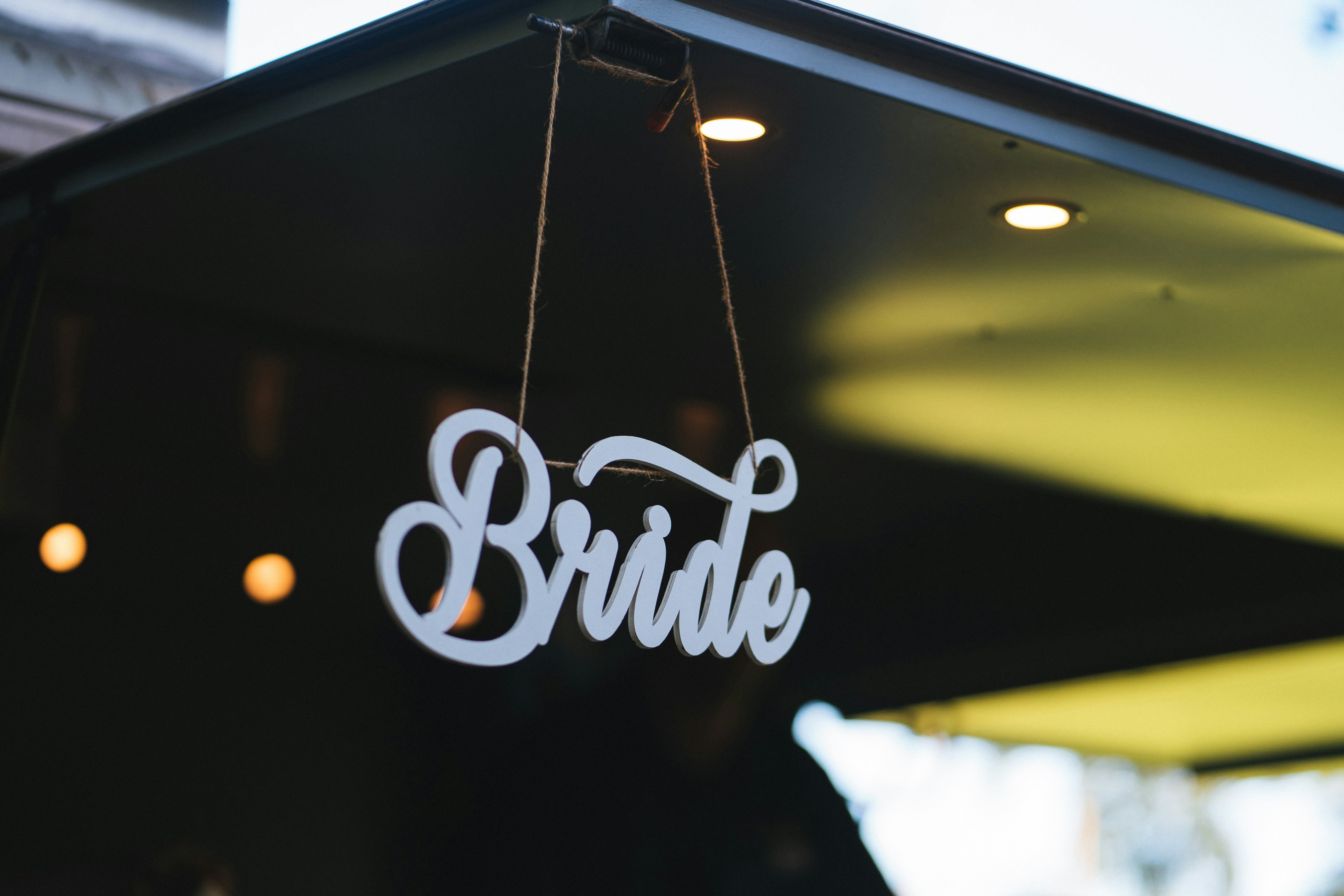 Bride cutout sign