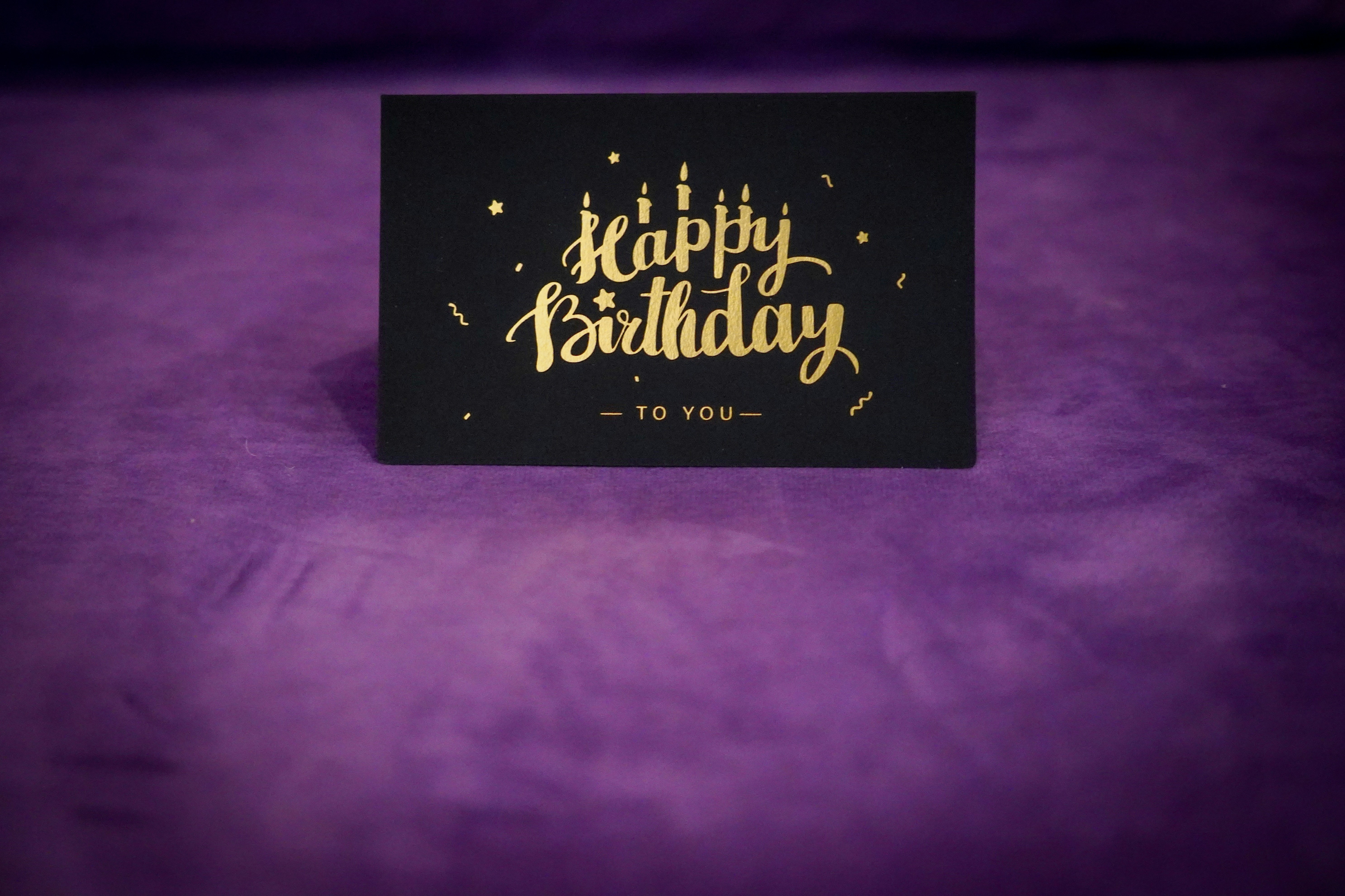 Foil embossed birthday card