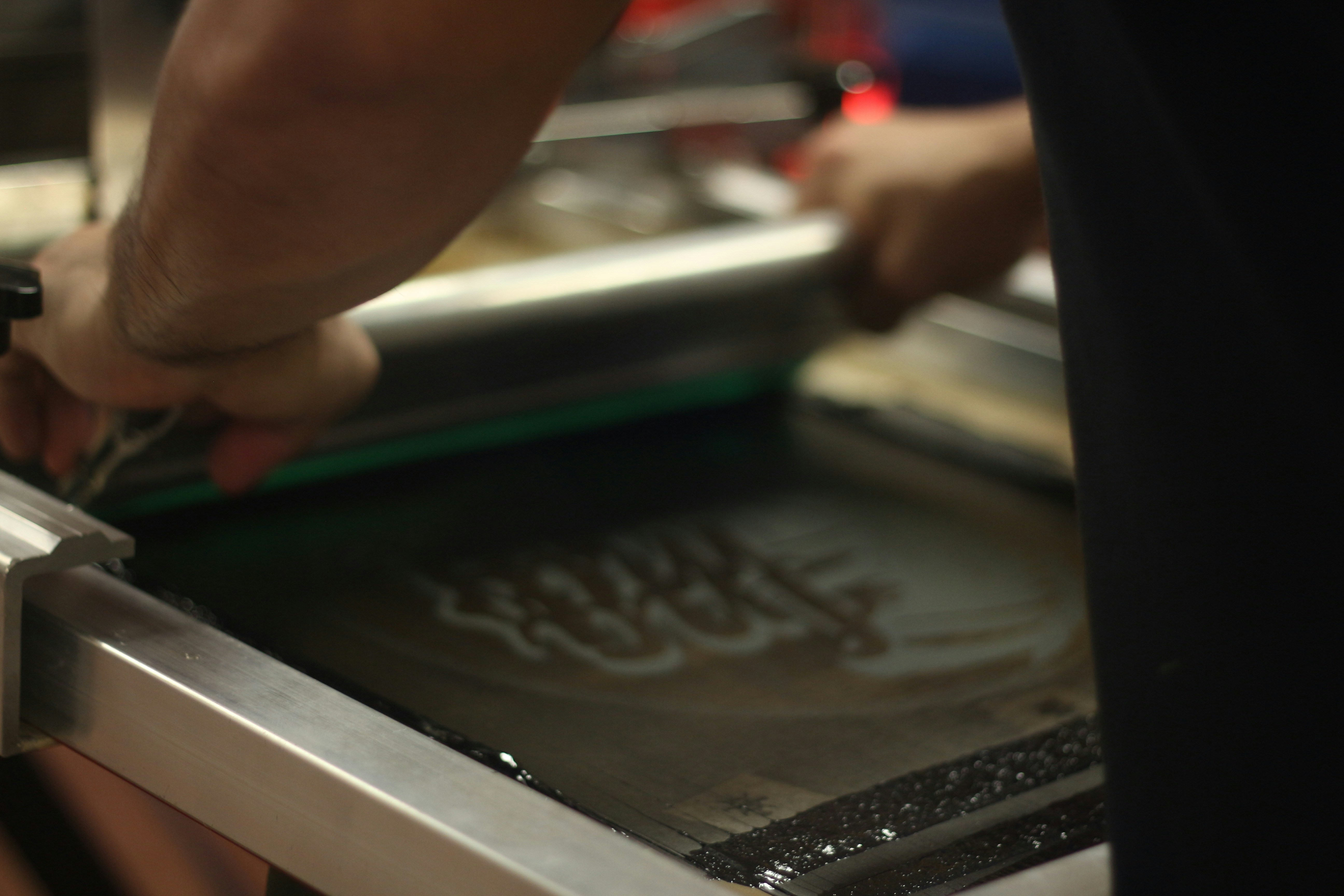 Silk screen printing a tshirt
