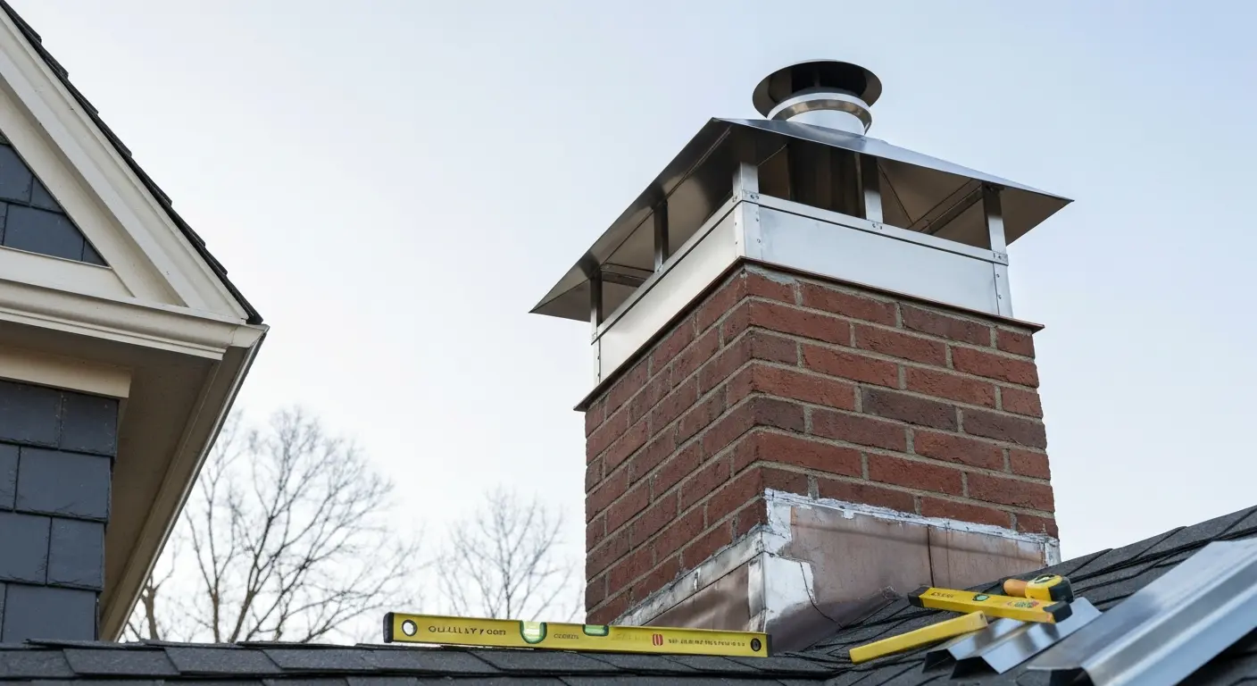 Custom chimney cap installation