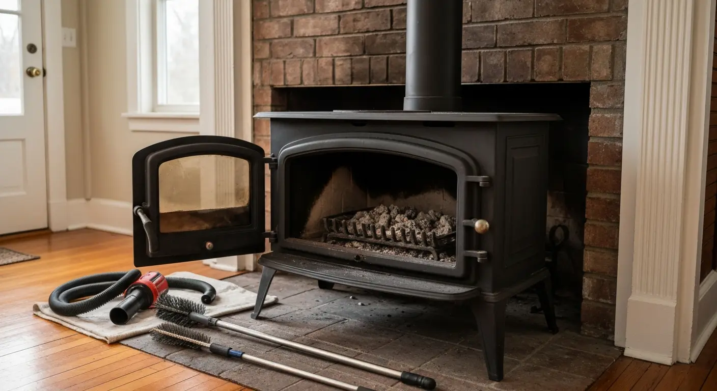 Wood stove cleaning