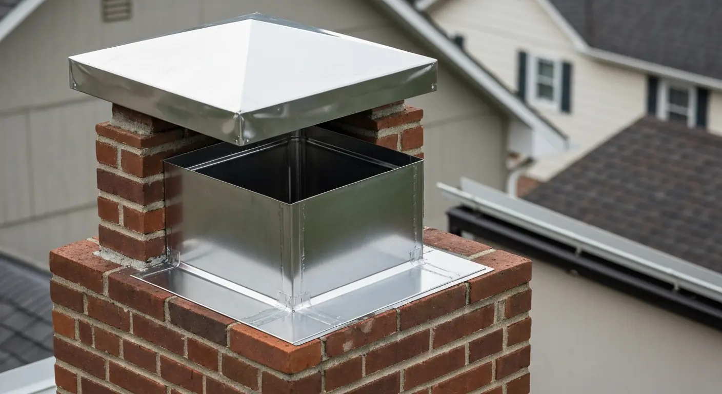 Metal chimney liner and cap