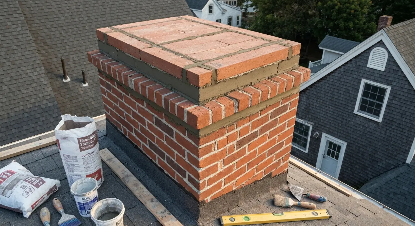 Chimney crown installation