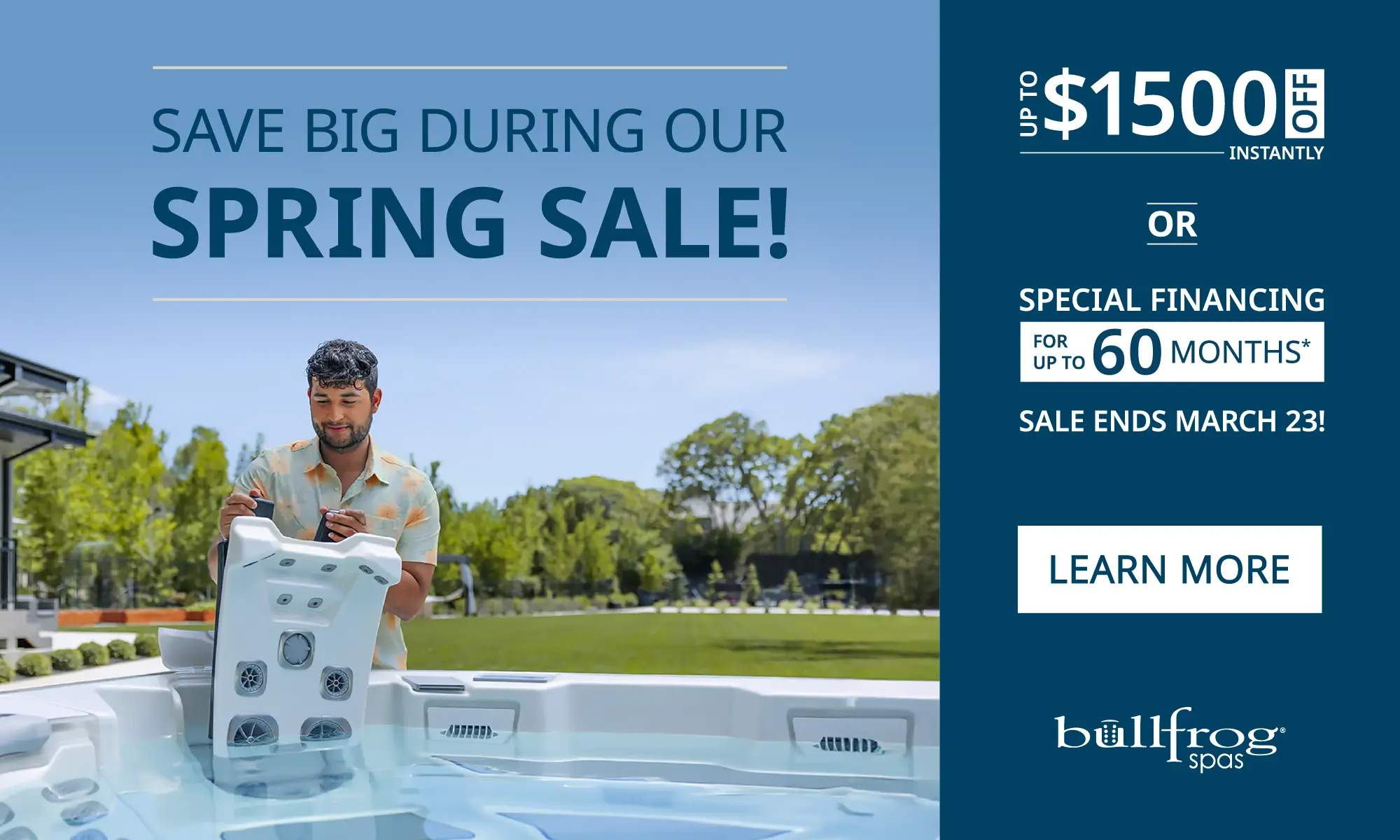 Spring Sale Hot Tub Promo