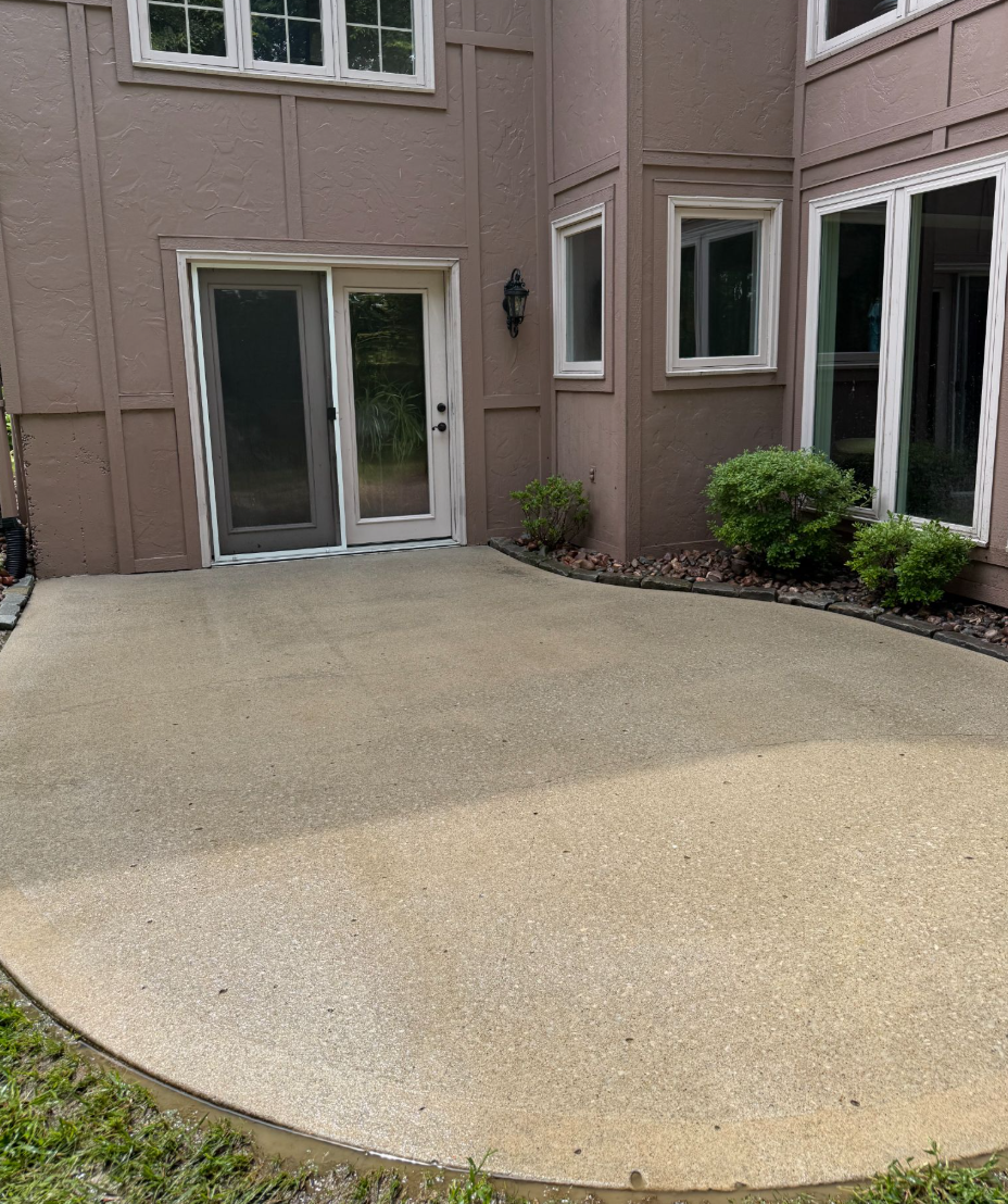 driveway after pressure washing