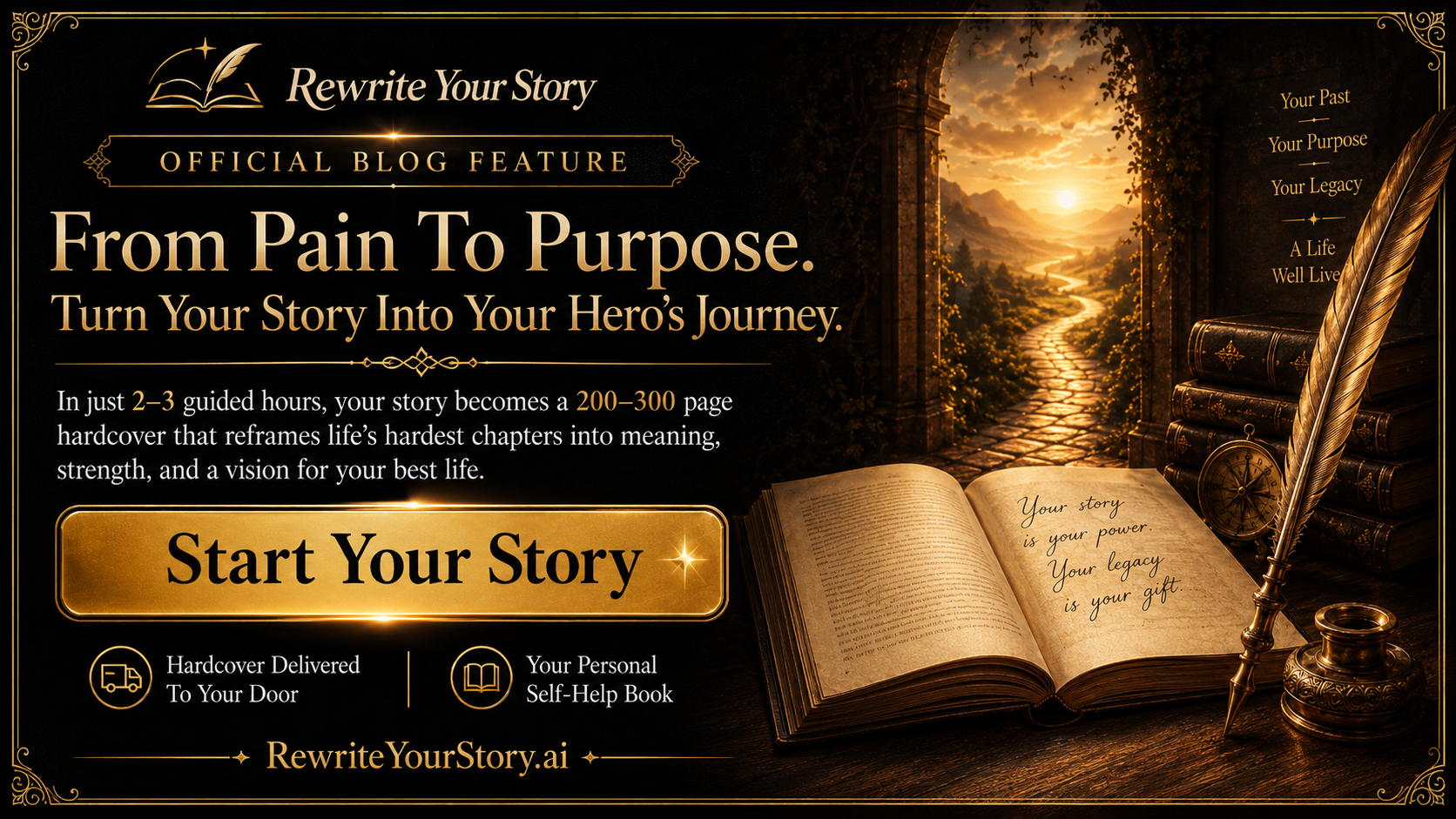 Your 200–300 Page Hardcover Memoir — Begin at Rewrite Your Story