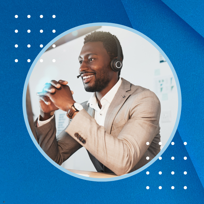 White And Blue Modern Programmer Linkedin Profile Picture